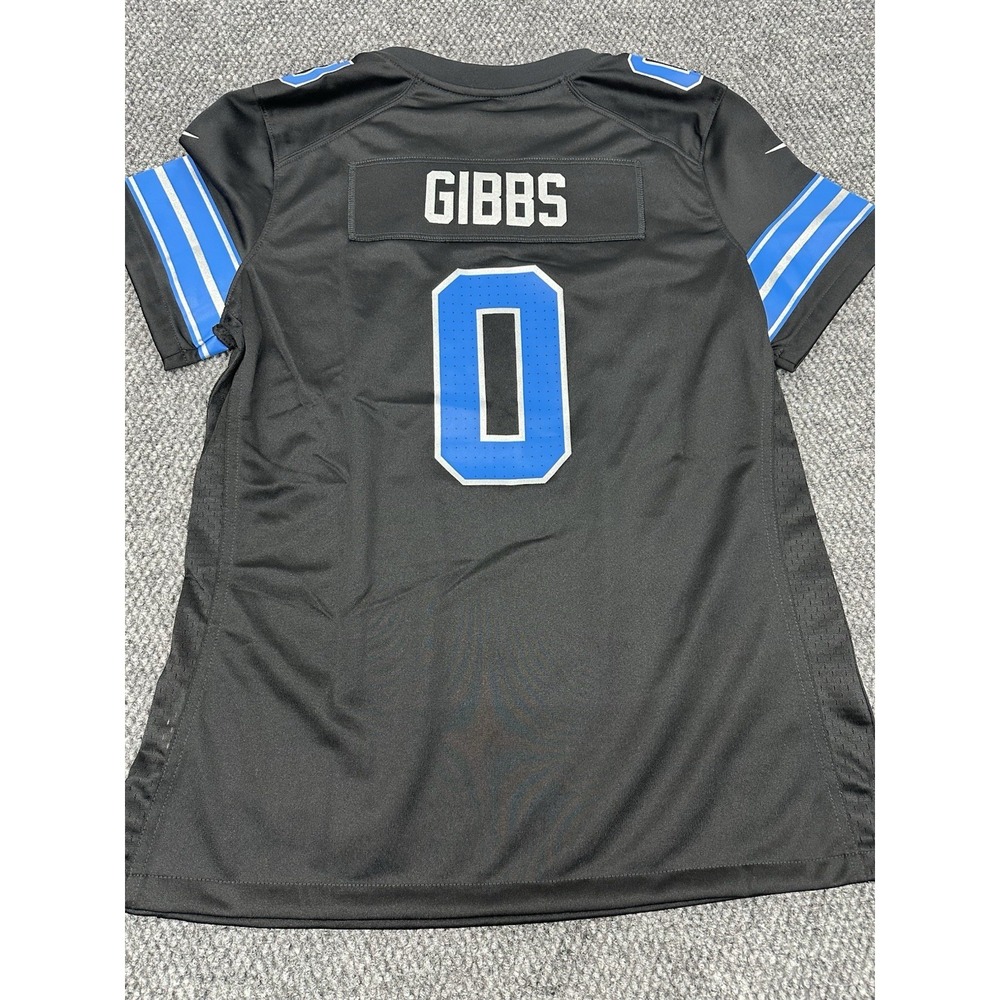 Jahmyr Gibbs Detroit Lions Nike NFL  Jersey Black - Women's Large • New $130 - Picture 6 of 9
